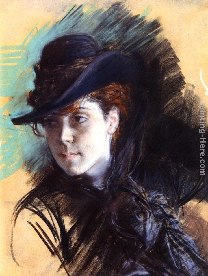 Giovanni Boldini Girl In A Black Hat